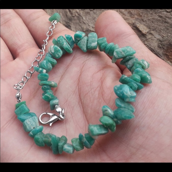 Amazonite chips Silver Bracelet - Picture 3 of 4